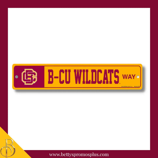 Bethune-Cookman B-CU Wildcats Way Street Sign-BCU Paraphernalia-BCU Street Sign-Betty's Promos Plus