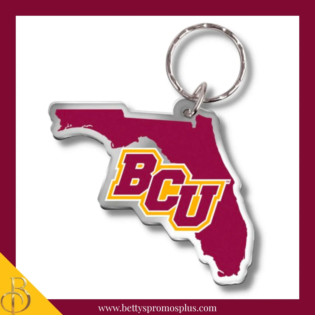 Bethune-Cookman BCU Florida Keychain-BCU Paraphernalia-BCU Keychain-Betty's Promos Plus