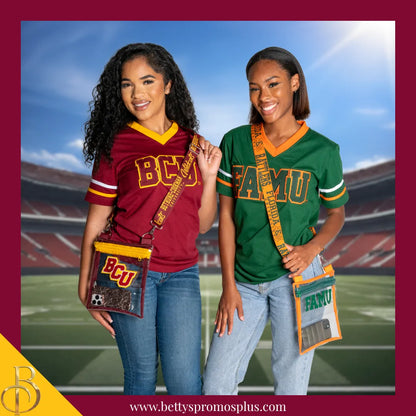 Bethune-Cookman University B-CU Double Stitched Appliqué Embroidered Jersey T-Shirt-BCU Paraphernalia-BCU T-Shirts-Betty's Promos Plus