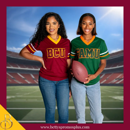 Bethune-Cookman University B-CU Double Stitched Appliqué Embroidered Jersey T-Shirt-BCU Paraphernalia-BCU T-Shirts-Betty's Promos Plus