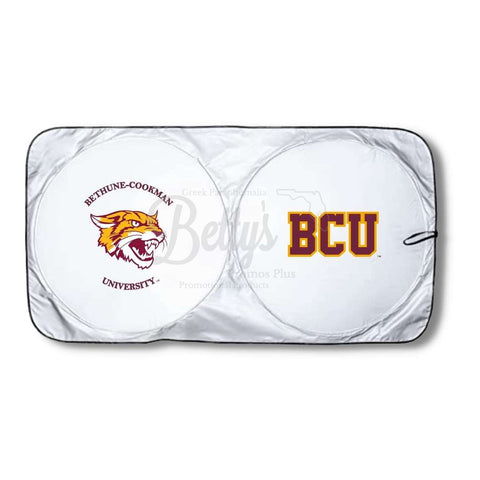 Bethune-Cookman University B-CU Wildcat Collapsible Car Sun Shade with Pouch-BCU Paraphernalia-BCU Car Shade-Betty's Promos Plus