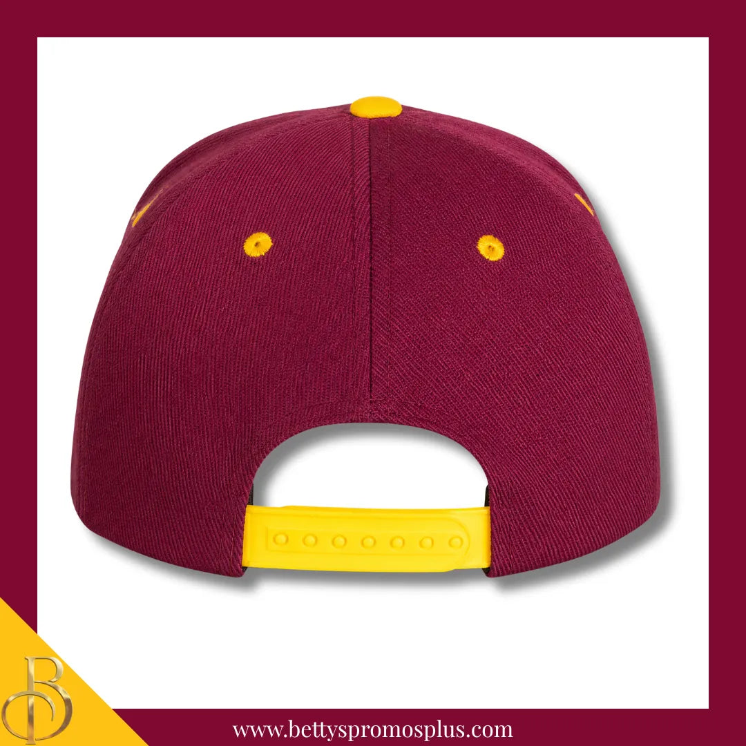 Bethune Cookman University B-CU Wildcats 2-Tone Snapback Cap-BCU Paraphernalia-BCU Hats-Betty's Promos Plus