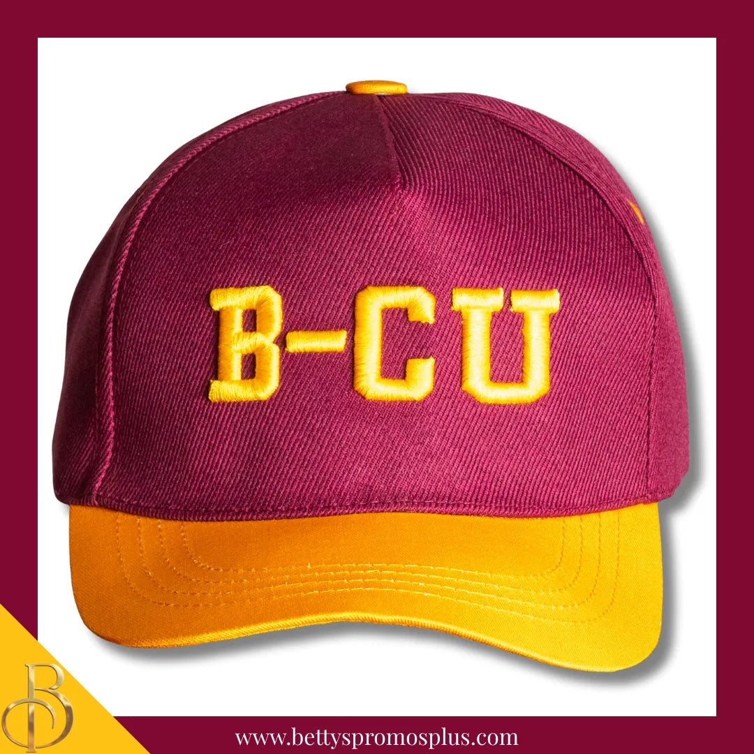 Bethune Cookman University B-CU Wildcats 2-Tone Snapback Cap-BCU Paraphernalia-BCU Hats-Betty's Promos Plus