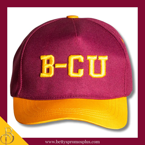 Bethune Cookman University B-CU Wildcats 2-Tone Snapback Cap-BCU Paraphernalia-BCU Hats-Betty's Promos Plus
