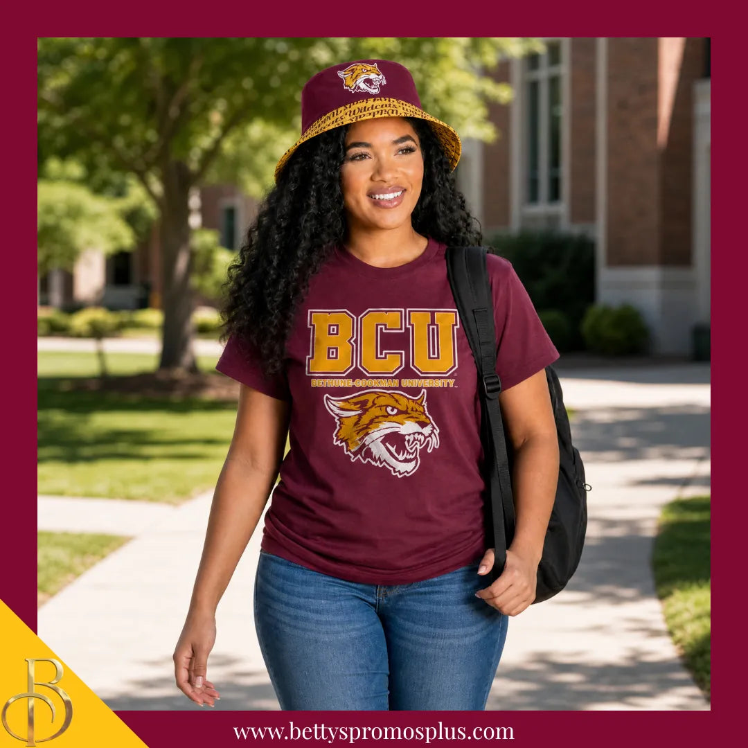 Bethune Cookman University B-CU Wildcats Bucket Hat-BCU Paraphernalia-BCU Hats-Betty's Promos Plus