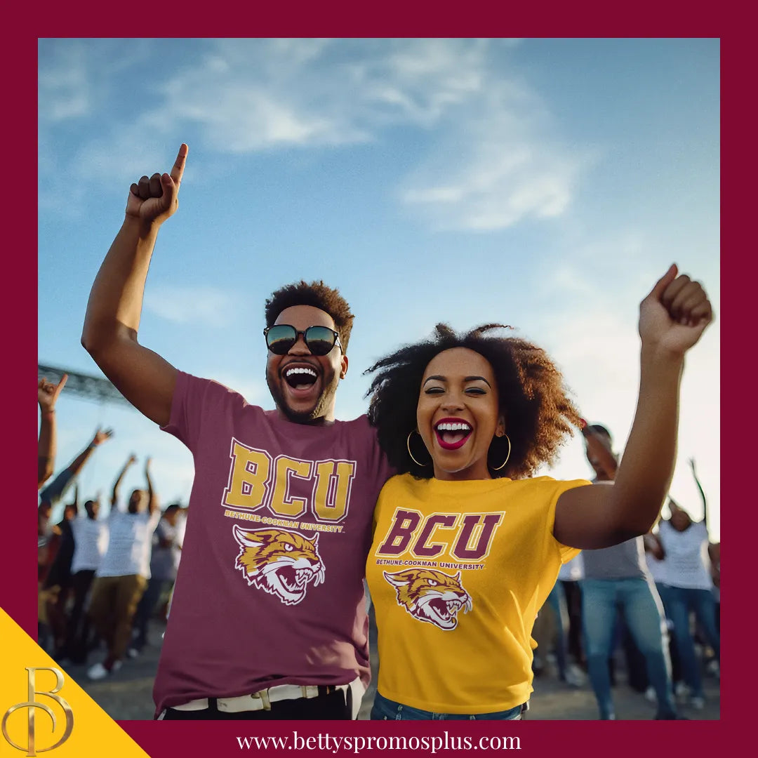 Bethune-Cookman University BCU Wildcats Screen Printed T-Shirt-BCU Paraphernalia-BCU T-Shirts-Betty's Promos Plus