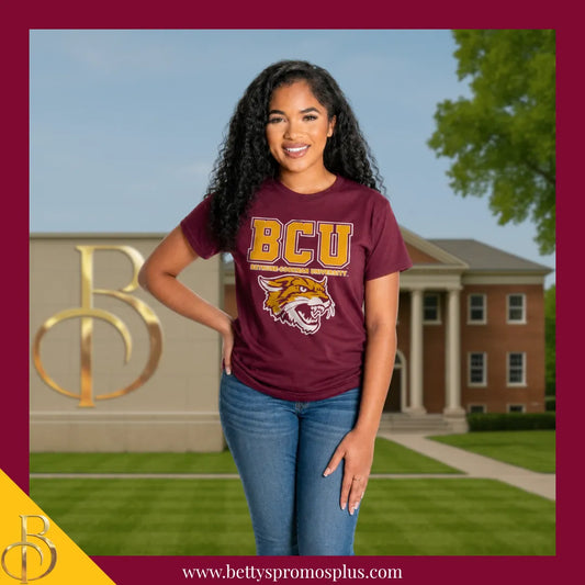 Bethune-Cookman University BCU Wildcats Screen Printed T-Shirt-BCU Paraphernalia-BCU T-Shirts-Betty's Promos Plus