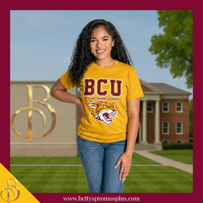 Bethune-Cookman University BCU Wildcats Screen Printed T-Shirt-BCU Paraphernalia-BCU T-Shirts-Betty's Promos Plus