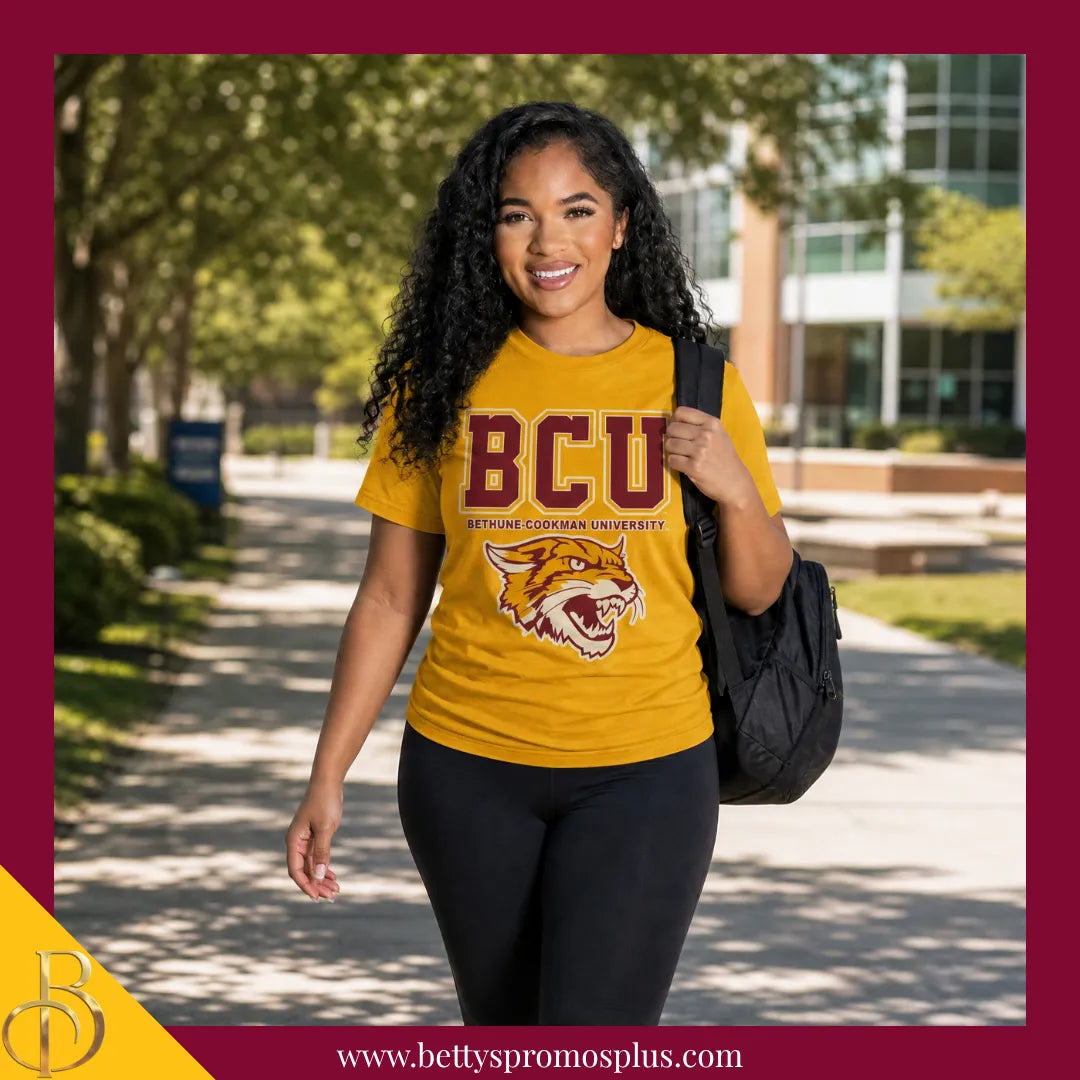 Bethune-Cookman University BCU Wildcats Screen Printed T-Shirt-BCU Paraphernalia-BCU T-Shirts-Betty's Promos Plus