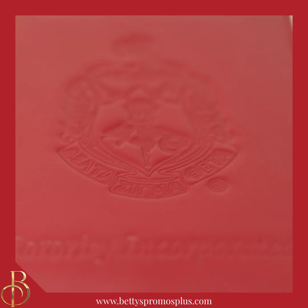 Delta Sigma Theta ΔΣΘ 100% Leather Ritual Cover with Debossed Shield-Delta Sigma Theta Paraphernalia-Delta Sigma Theta Ritual Cover-Betty's Promos Plus