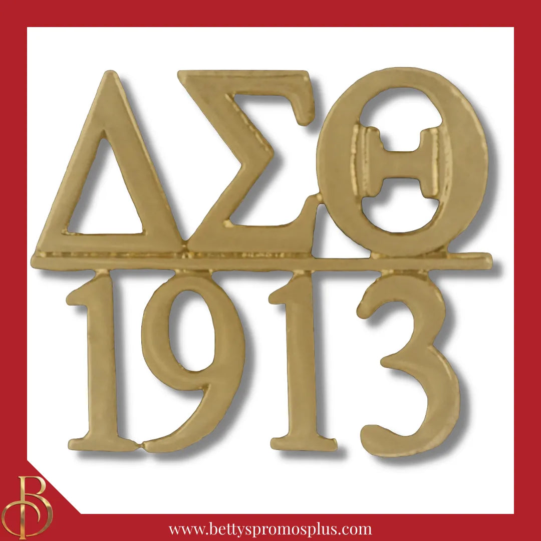 Delta Sigma Theta ΔΣΘ 1913 Greek Sorority Lapel Pin-Gold-Delta Sigma Theta Paraphernalia-Delta Sigma Theta Lapel Pin-Betty's Promos Plus
