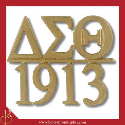 Delta Sigma Theta ΔΣΘ 1913 Greek Sorority Lapel Pin-Gold-Delta Sigma Theta Paraphernalia-Delta Sigma Theta Lapel Pin-Betty's Promos Plus
