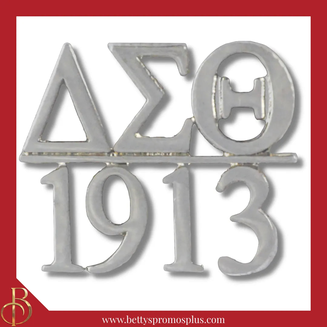Delta Sigma Theta ΔΣΘ 1913 Greek Sorority Lapel Pin-Silver-Delta Sigma Theta Paraphernalia-Delta Sigma Theta Lapel Pin-Betty's Promos Plus