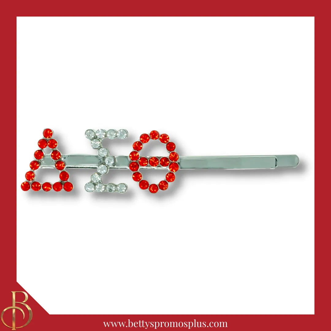 Delta Sigma Theta ΔΣΘ 1913 Rhinestone Hair Pin Pearl Letter Metal Hair Clip Accessory for Hair-Delta Sigma Theta Paraphernalia-Delta Sigma Theta Hair Pin-Betty's Promos Plus