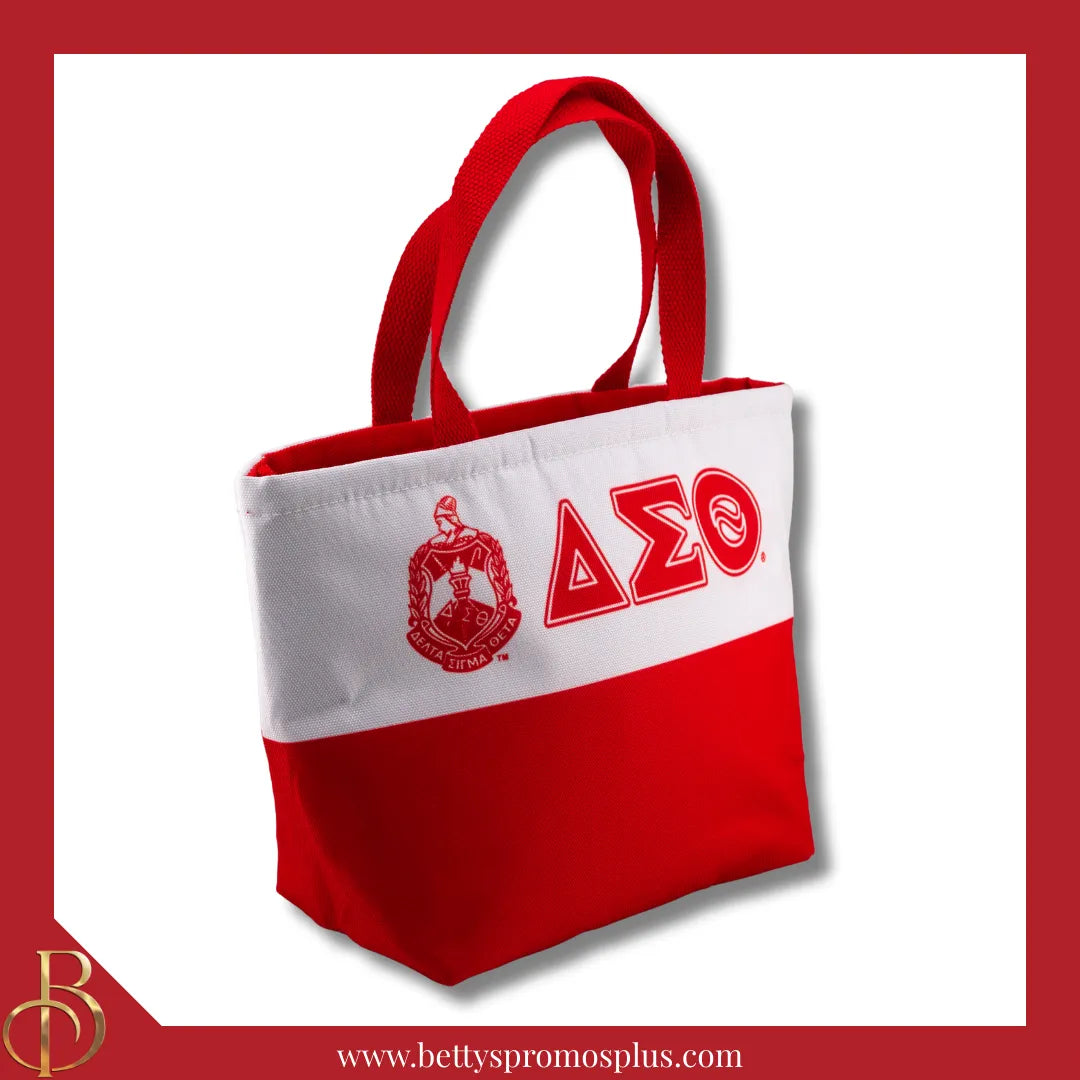 Delta Sigma Theta ΔΣΘ 2-Tone Insulated Lunch Bag with Handle-Delta Sigma Theta Paraphernalia-Delta Sigma Theta Lunch Bags-Betty's Promos Plus