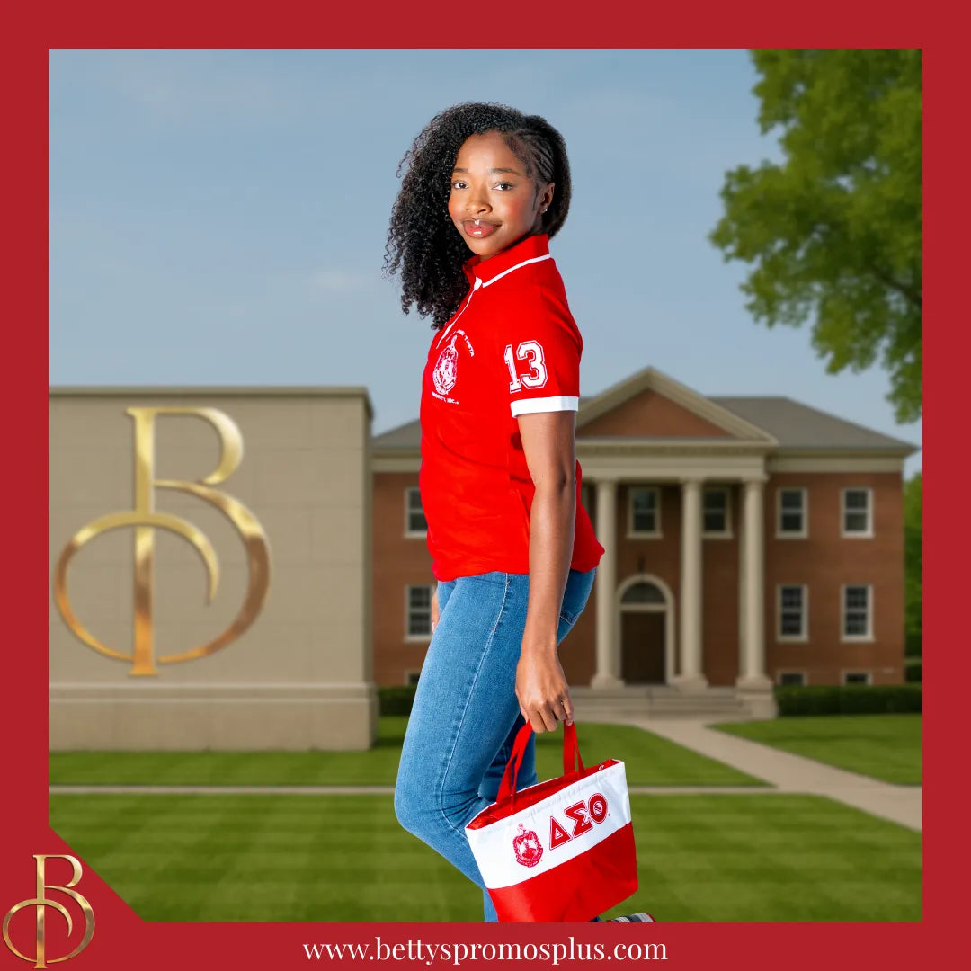 Delta Sigma Theta ΔΣΘ 2-Tone Insulated Lunch Bag with Handle-Delta Sigma Theta Paraphernalia-Delta Sigma Theta Lunch Bags-Betty's Promos Plus