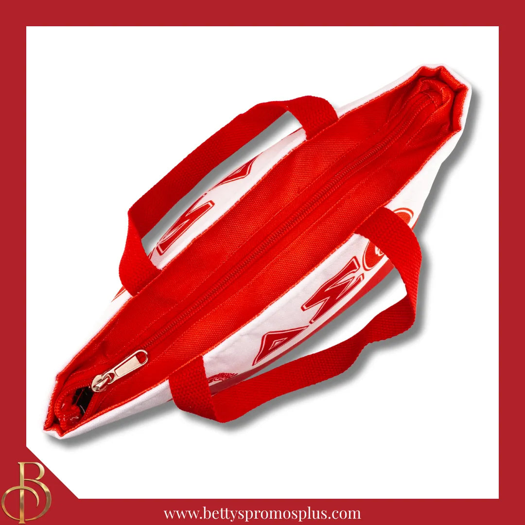 Delta Sigma Theta ΔΣΘ 2-Tone Insulated Lunch Bag with Handle-Delta Sigma Theta Paraphernalia-Delta Sigma Theta Lunch Bags-Betty's Promos Plus