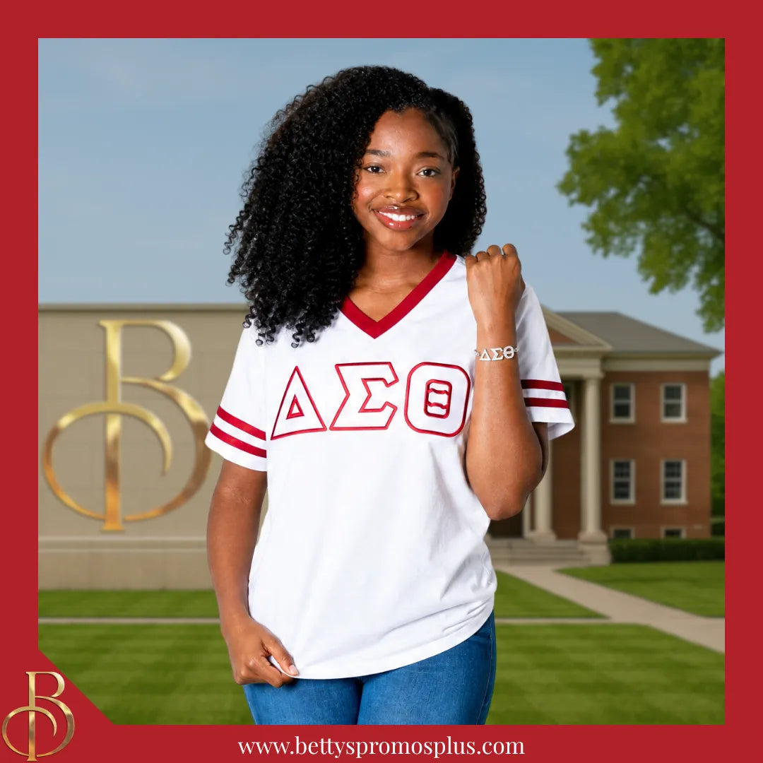 Delta Sigma Theta ΔΣΘ Bracelet with Rhinestone Letters-Delta Sigma Theta Paraphernalia-Delta Sigma Theta Bracelet-Betty's Promos Plus