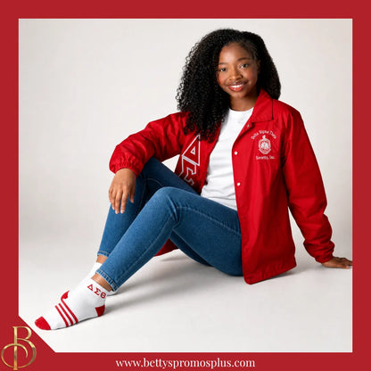 Delta Sigma Theta ΔΣΘ Breathable Ankle Socks with Arch Support-Delta Sigma Theta Paraphernalia-Delta Sigma Theta Socks-Betty's Promos Plus
