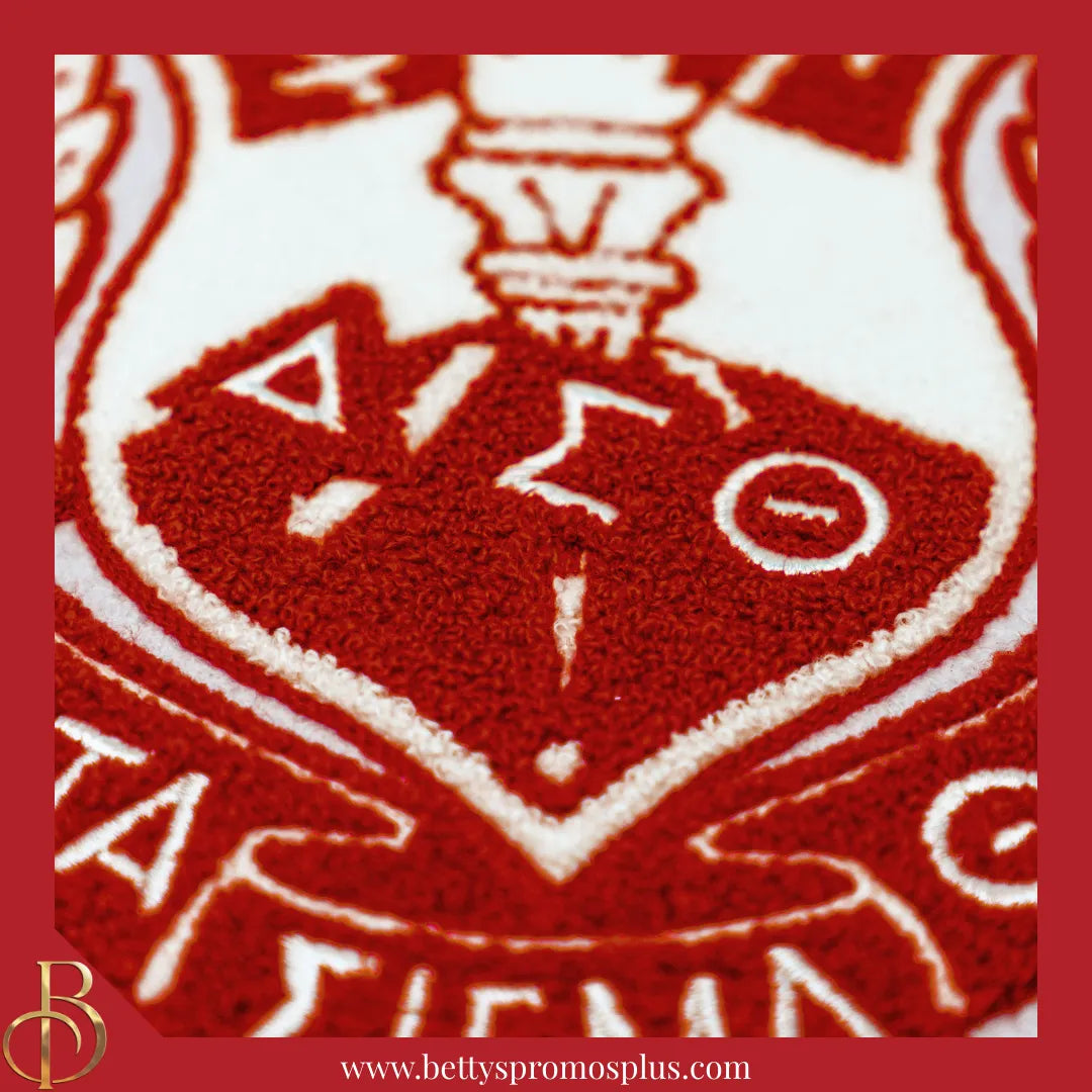 Delta Sigma Theta ΔΣΘ Chenille Shield Embroidery Patch-Delta Sigma Theta Paraphernalia-Delta Sigma Theta Patch-Betty's Promos Plus