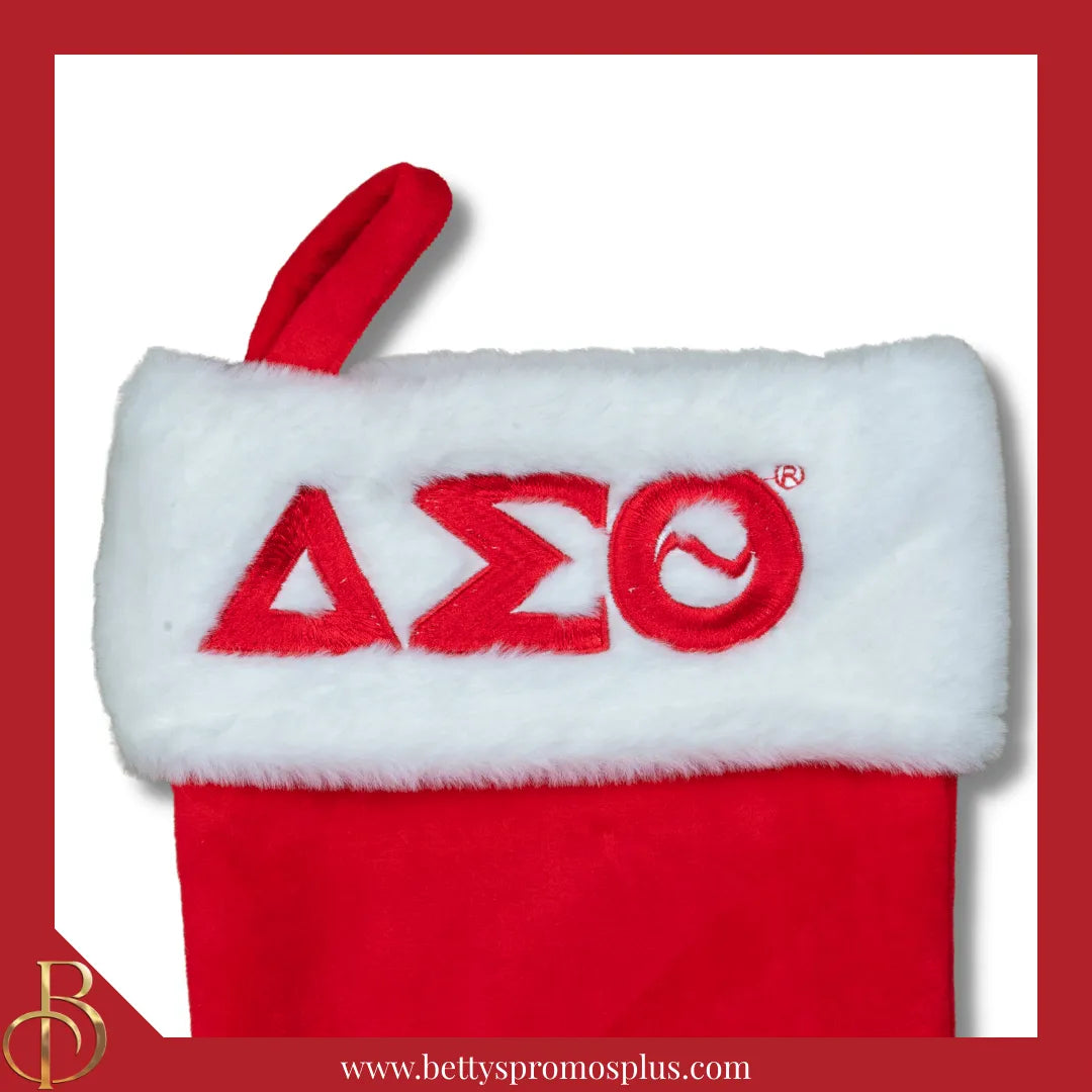 Delta Sigma Theta ΔΣΘ Christmas Stocking-Delta Sigma Theta Paraphernalia-Delta Sigma Theta Christmas Stocking-Betty's Promos Plus