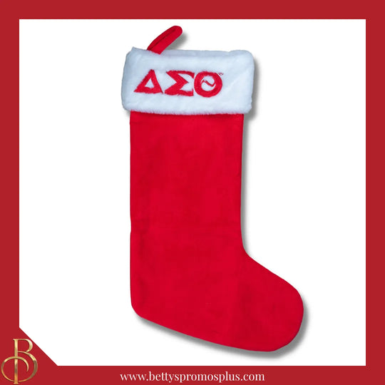 Delta Sigma Theta ΔΣΘ Christmas Stocking-Red-Delta Sigma Theta Paraphernalia-Delta Sigma Theta Christmas Stocking-Betty's Promos Plus