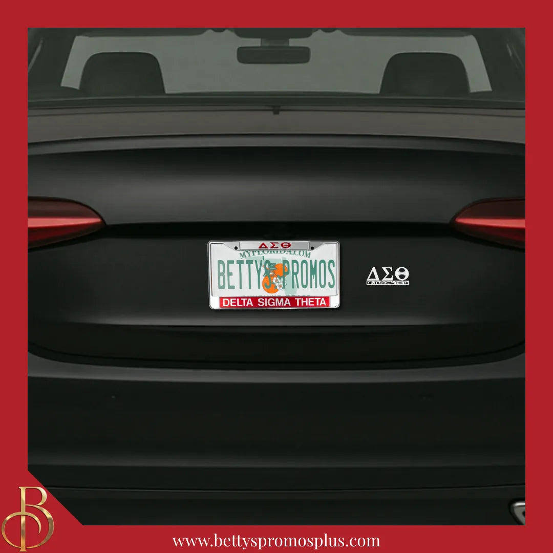 Delta Sigma Theta ΔΣΘ Chrome Car Badge Auto Emblem Sticker Decal-Delta Sigma Theta Paraphernalia-Delta Sigma Theta Auto Decal-Betty's Promos Plus