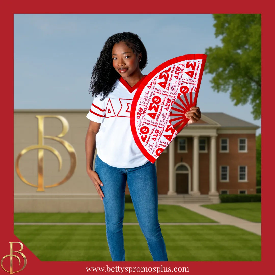 Delta Sigma Theta ΔΣΘ Clacking Accordion Handheld Fan-Delta Sigma Theta Paraphernalia-Delta Sigma Theta Fan-Betty's Promos Plus