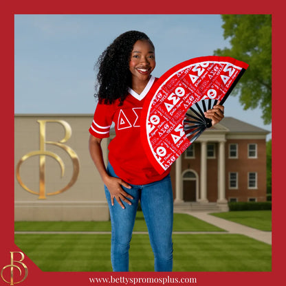 Delta Sigma Theta ΔΣΘ Clacking Accordion Handheld Fan-Delta Sigma Theta Paraphernalia-Delta Sigma Theta Fan-Betty's Promos Plus
