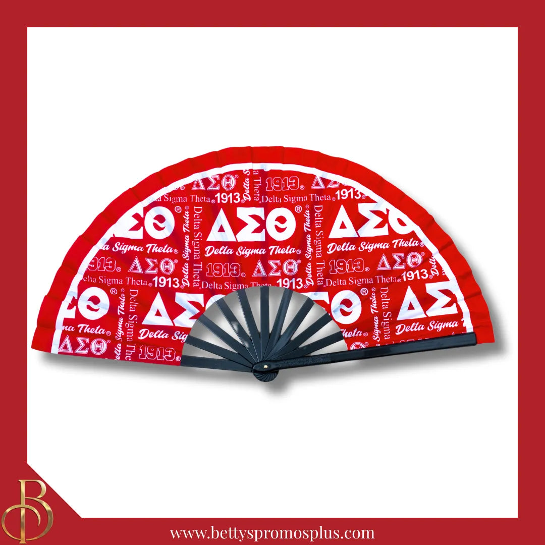 Delta Sigma Theta ΔΣΘ Clacking Accordion Handheld Fan-Delta Sigma Theta Paraphernalia-Delta Sigma Theta Fan-Betty's Promos Plus