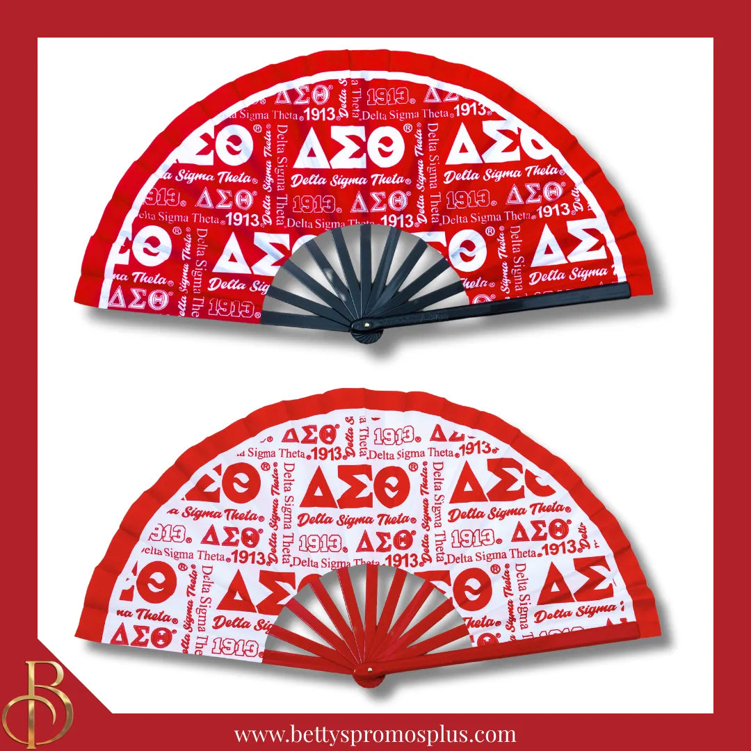 Delta Sigma Theta ΔΣΘ Clacking Accordion Handheld Fan-Delta Sigma Theta Paraphernalia-Delta Sigma Theta Fan-Betty's Promos Plus