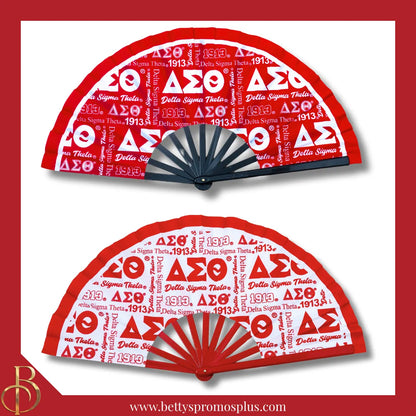 Delta Sigma Theta ΔΣΘ Clacking Accordion Handheld Fan-Delta Sigma Theta Paraphernalia-Delta Sigma Theta Fan-Betty's Promos Plus