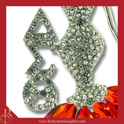 Delta Sigma Theta ΔΣΘ Classy Lady Rhinestone Pin-Delta Sigma Theta Paraphernalia-Delta Sigma Theta Rhinestone Pin-Betty's Promos Plus