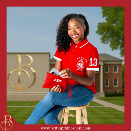 Delta Sigma Theta ΔΣΘ Clutch Wristlet-Delta Sigma Theta Paraphernalia-Delta Sigma Theta Purses-Betty's Promos Plus