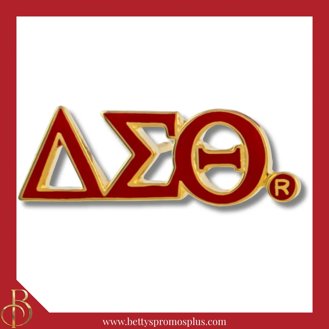 Delta Sigma Theta ΔΣΘ Color Greek Letters Sorority Lapel Pin-Delta Sigma Theta Paraphernalia-Delta Sigma Theta Lapel Pin-Betty's Promos Plus