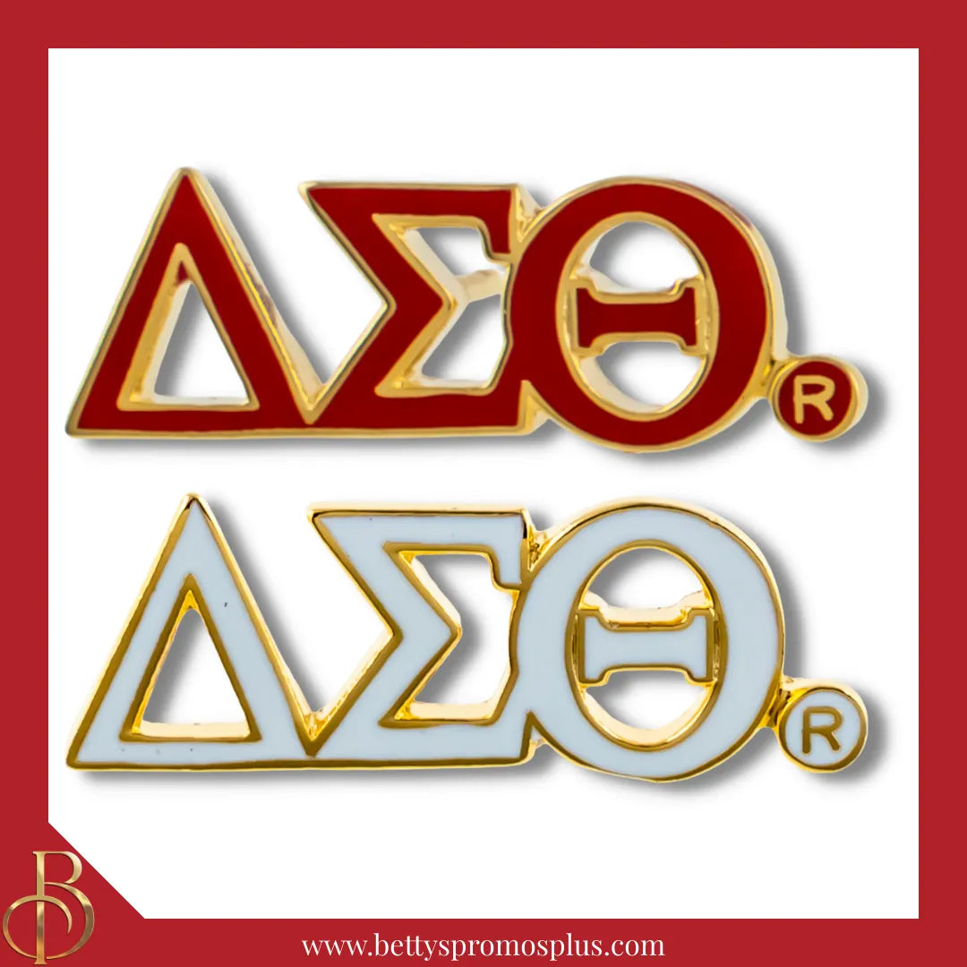 Delta Sigma Theta ΔΣΘ Color Greek Letters Sorority Lapel Pin-Delta Sigma Theta Paraphernalia-Delta Sigma Theta Lapel Pin-Betty's Promos Plus