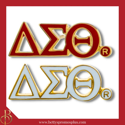 Delta Sigma Theta ΔΣΘ Color Greek Letters Sorority Lapel Pin-Delta Sigma Theta Paraphernalia-Delta Sigma Theta Lapel Pin-Betty's Promos Plus