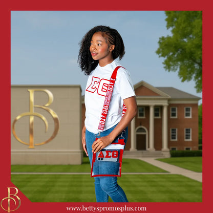 Delta Sigma Theta ΔΣΘ Cross Body Clear Stadium Bag-Delta Sigma Theta Paraphernalia-Delta Sigma Theta Stadium Bag-Betty's Promos Plus