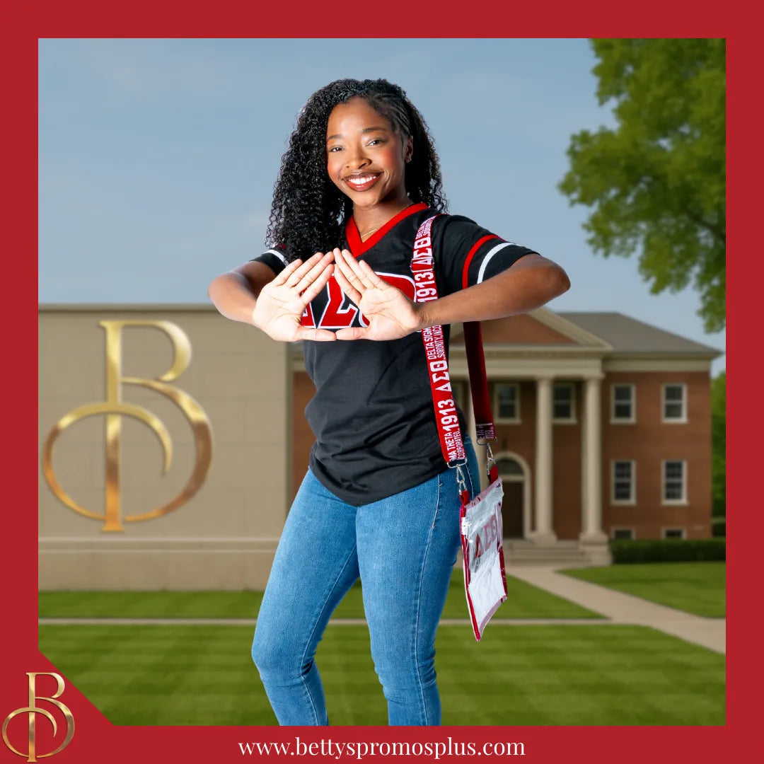 Delta Sigma Theta ΔΣΘ Cross Body Clear Stadium Bag-Delta Sigma Theta Paraphernalia-Delta Sigma Theta Stadium Bag-Betty's Promos Plus