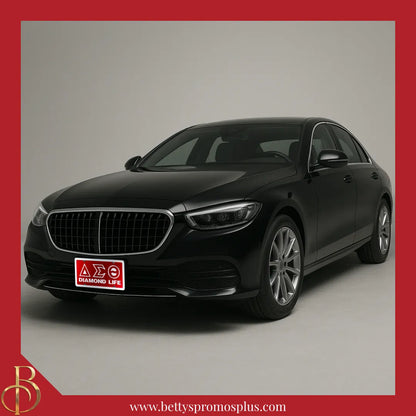 Delta Sigma Theta ΔΣΘ Diamond Life Laser Engraved Mirrored Acrylic Auto Tag License Plate-Delta Sigma Theta Paraphernalia-Delta Sigma Theta Auto Tag-Betty's Promos Plus