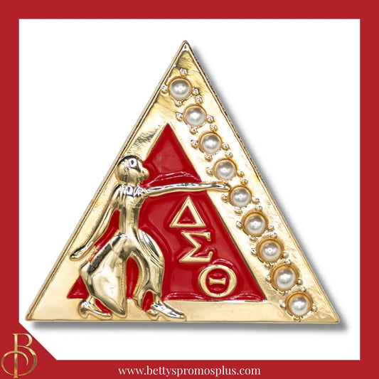 Delta Sigma Theta ΔΣΘ Diamond with Pearls Fortitude Lapel Pin-Gold-Pearl-Delta Sigma Theta Paraphernalia-Delta Sigma Theta Lapel Pin-Betty's Promos Plus