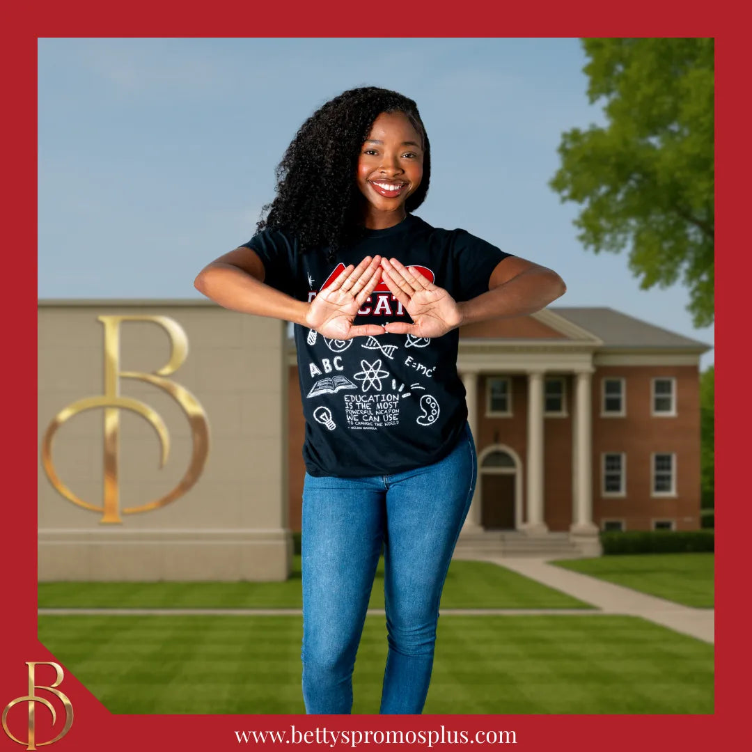 Delta Sigma Theta ΔΣΘ Educator Screen Printed T-Shirt-Delta Sigma Theta Paraphernalia-Delta Sigma Theta T-Shirts-Betty's Promos Plus