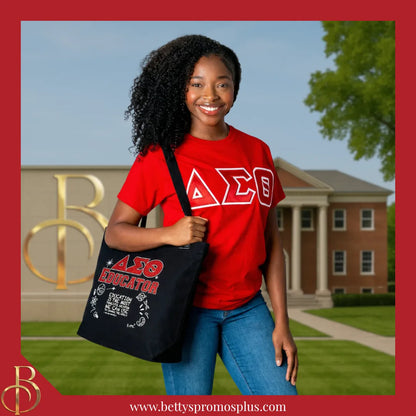 Delta Sigma Theta ΔΣΘ Educator Screen Printed Tote Bag-Delta Sigma Theta Paraphernalia-Delta Sigma Theta Purses-Betty's Promos Plus