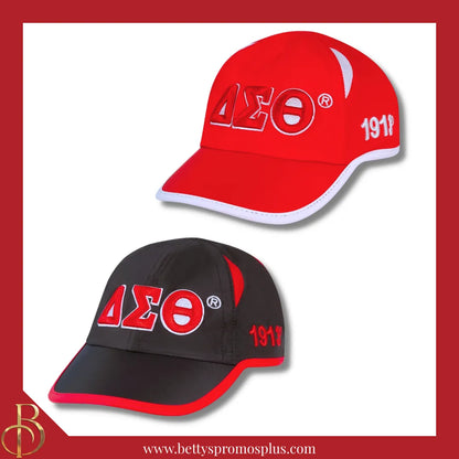 Delta Sigma Theta ΔΣΘ Embroidered Greek Letters Featherlight Moisture Wicking Hat-Delta Sigma Theta Paraphernalia-Delta Sigma Theta Hats-Betty's Promos Plus
