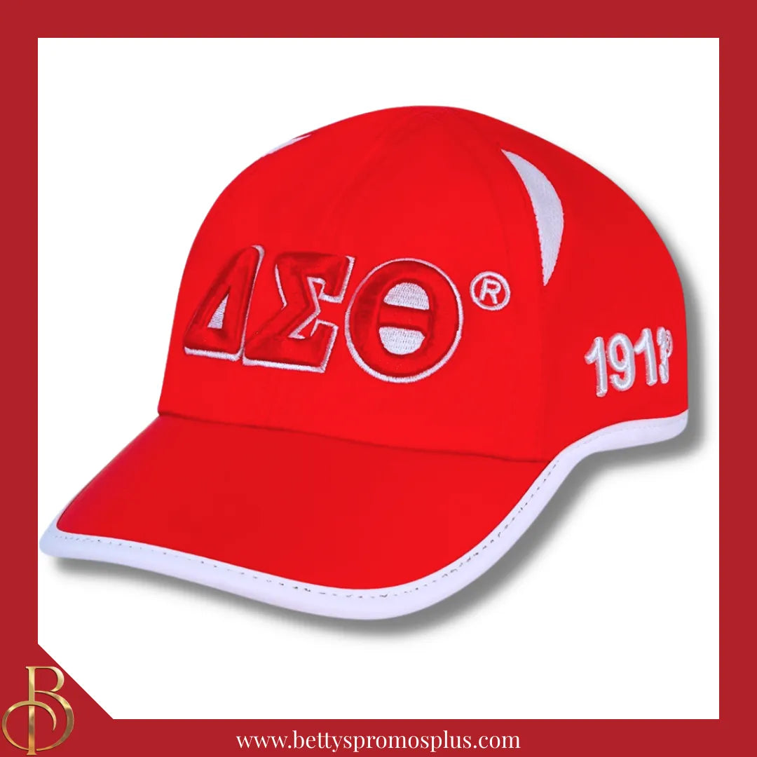 Delta Sigma Theta ΔΣΘ Embroidered Greek Letters Featherlight Moisture Wicking Hat-Delta Sigma Theta Paraphernalia-Delta Sigma Theta Hats-Betty's Promos Plus