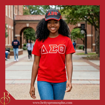Delta Sigma Theta ΔΣΘ Embroidered Greek Letters Featherlight Moisture Wicking Hat-Delta Sigma Theta Paraphernalia-Delta Sigma Theta Hats-Betty's Promos Plus