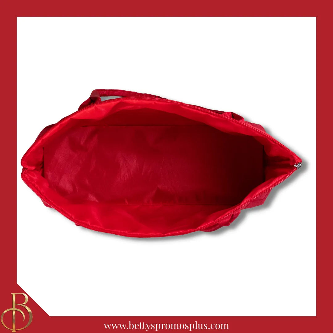 Delta Sigma Theta ΔΣΘ Embroidered Greek Letters Quilted Bag Purse-Delta Sigma Theta Paraphernalia-Delta Sigma Theta Tote Bags-Betty's Promos Plus