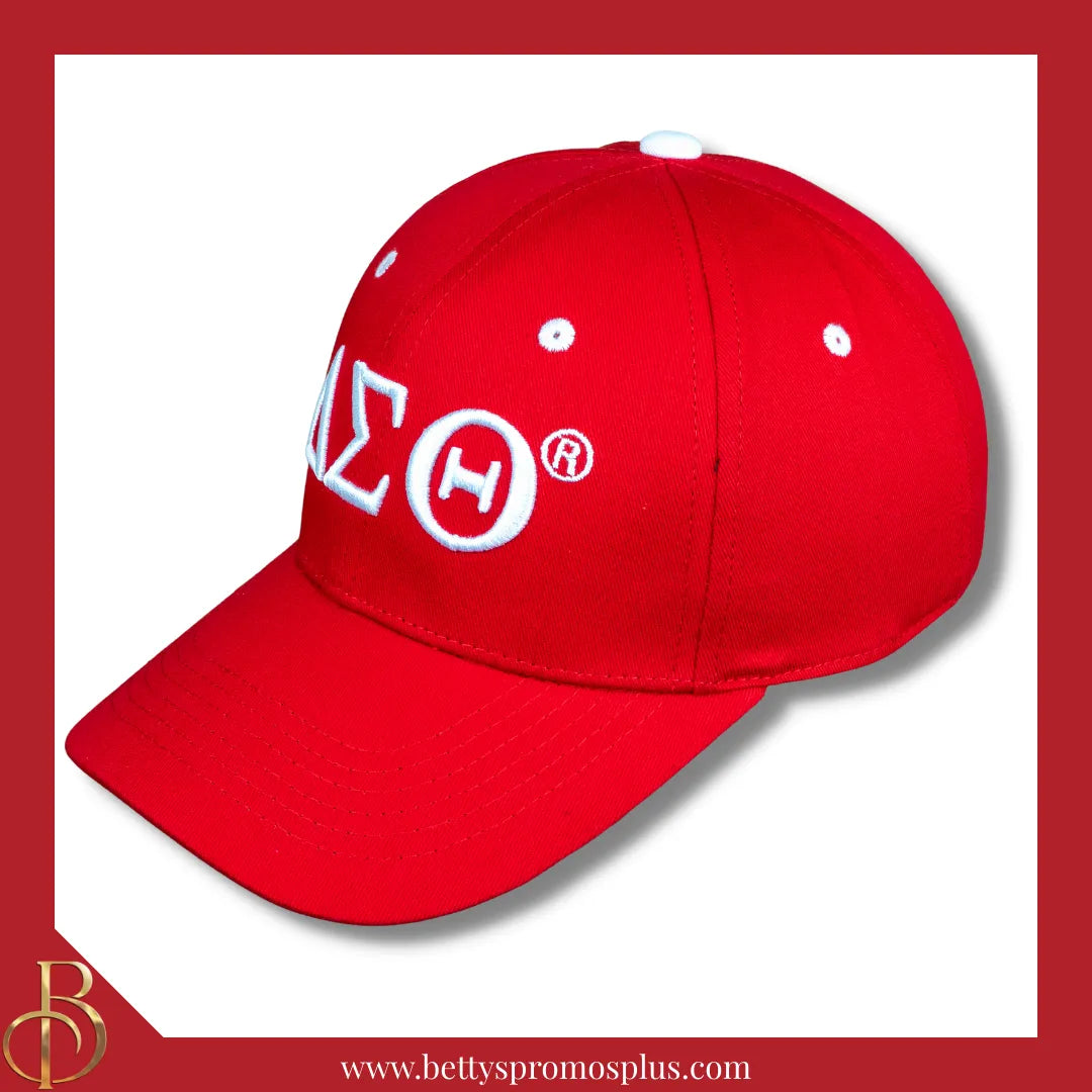 Delta Sigma Theta ΔΣΘ Embroidered Shield Baseball Cap-Delta Sigma Theta Paraphernalia-Delta Sigma Theta Hats-Betty's Promos Plus