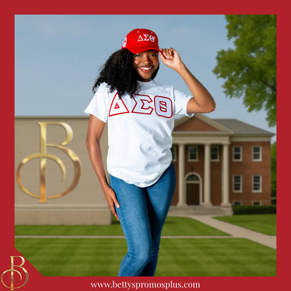 Delta Sigma Theta ΔΣΘ Embroidered Shield Baseball Cap-Delta Sigma Theta Paraphernalia-Delta Sigma Theta Hats-Betty's Promos Plus