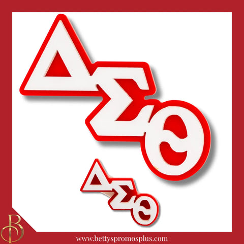 Delta Sigma Theta ΔΣΘ Greek Letters Acrylic Lapel Pin-Delta Sigma Theta Paraphernalia-Delta Sigma Theta Lapel Pin-Betty's Promos Plus
